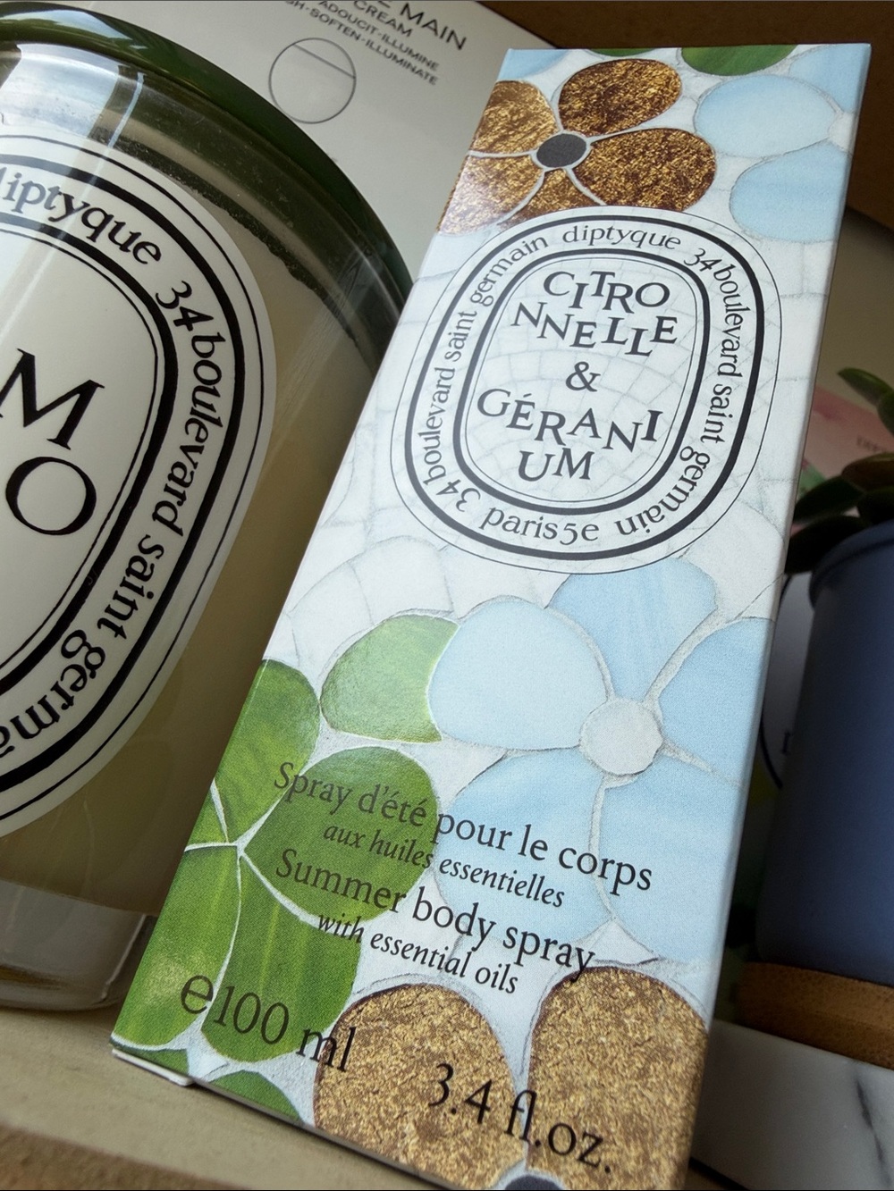 DIPTYQUE Lemongrass & Geranium Summer Body Spray with essential oils Citronnelle